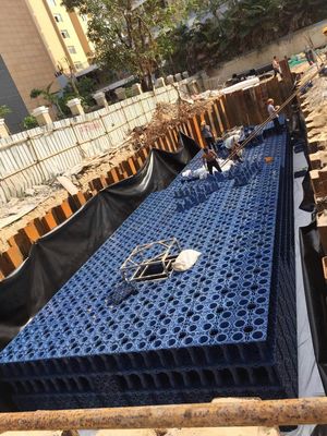 海南三亞工廠雨水收集模塊工程 工地施工材料的選擇與應用